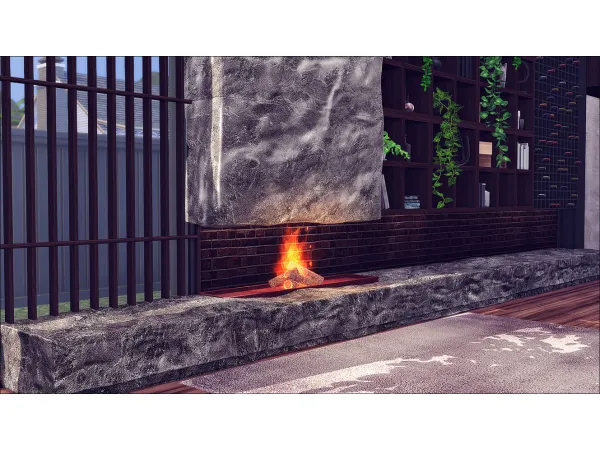 Alpha Arcum Fireplace - The Sims 4 Custom Content