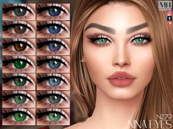 Alpha Nina Eyes N279 - The Sims 4 Custom Content
