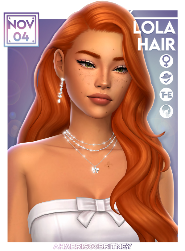 Maxis Match Lola Hair by simsfinds - The Sims 4 Custom Content