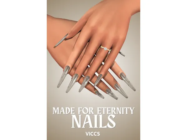 Mix VICCS_MADE FOR ETERNITY NAILS (TEEN ELDER) - The Sims 4 Custom Content