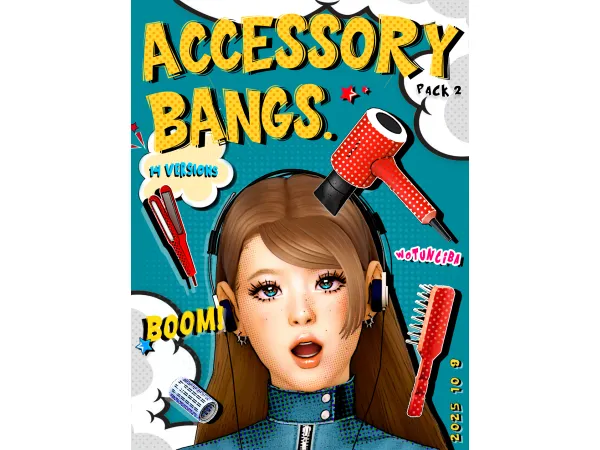 Maxis Match Accessory Bangs Pack 2 by wotunciba - The Sims 4 Custom Content