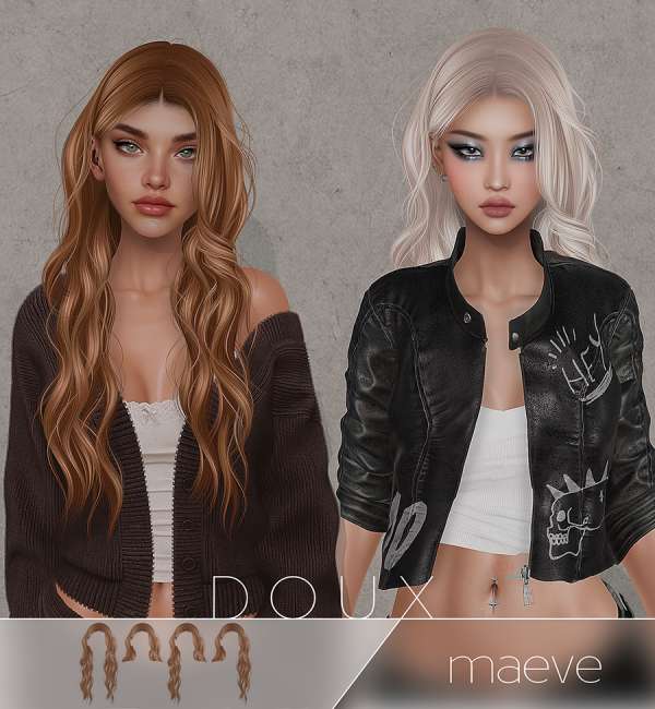Alpha DOUX New Release Maeve by douxhair - The Sims 4 Custom Content
