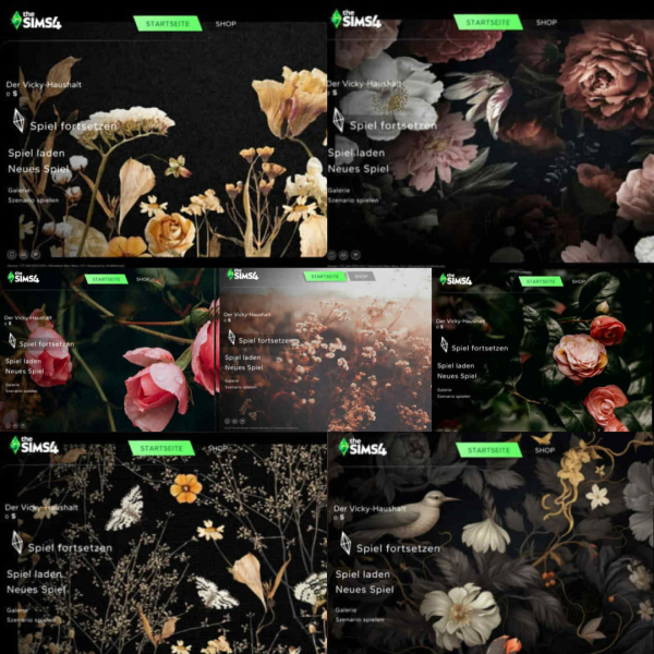 Mix Astetic Flower Main Menue by simsfinds - The Sims 4 Custom Content