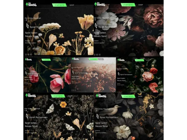 Mix Astetic Flower Main Menue by MrsBarbiex3 - The Sims 4 Custom Content
