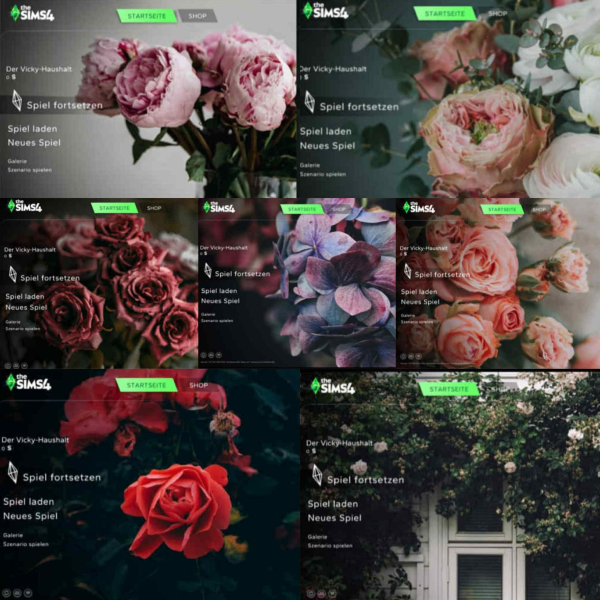 Mix Astetic Flower Main Menue by simsfinds - The Sims 4 Custom Content