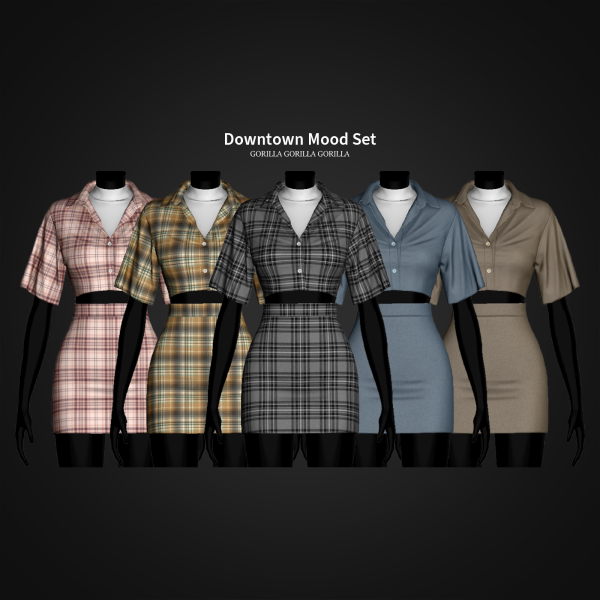 Alpha Downtown Mood Set by simsfinds - The Sims 4 Custom Content