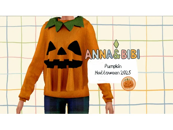 Alpha Pumpkin Halloween 2025 AnnaBibi - The Sims 4 Custom Content
