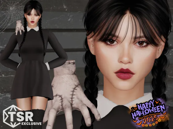 Sim inspired by Wednesday Addams - HALLOWEEN 2025