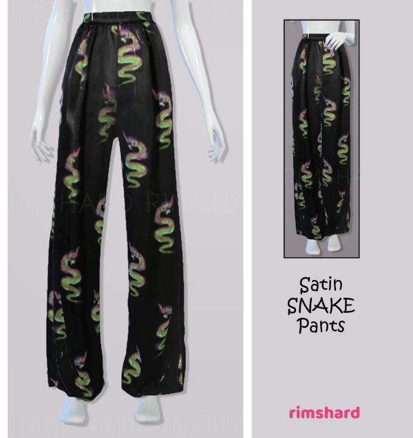 Mix Satin Snake Pants by simsfinds - The Sims 4 Custom Content