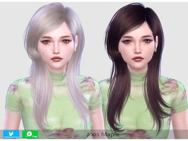 Sims 4 Maple Hair by Newseasims