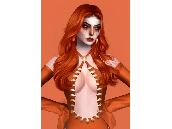 Alpha Pumpkin Sims by WY_Sims - The Sims 4 Custom Content