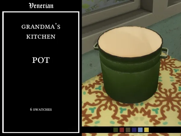 Alpha Grandma's Kitchen Pot by Venerian - The Sims 4 Custom Content