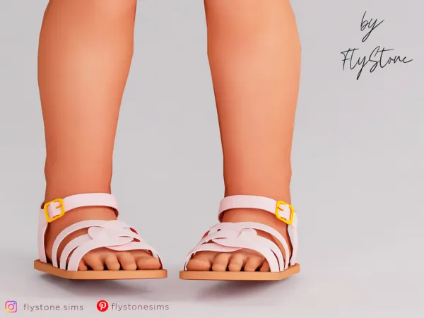 Maxis Match Toddler Interlaced Strap Sandals by FlyStone - The Sims 4 Custom Content