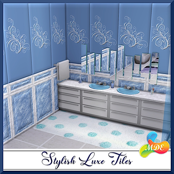 Mix Stylish Luxe Tiles by mde - The Sims 4 Custom Content