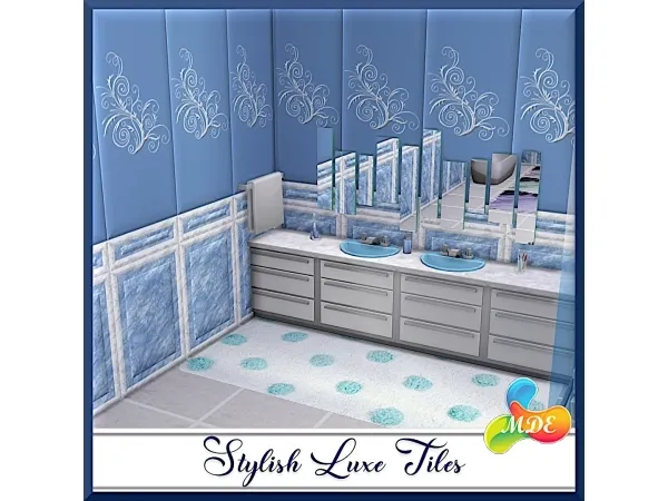Mix Stylish Luxe Tiles - The Sims 4 Custom Content