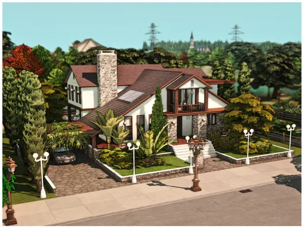 Maxis Match MM Modern Villa 3 by Merin_Martini - The Sims 4 Custom Content