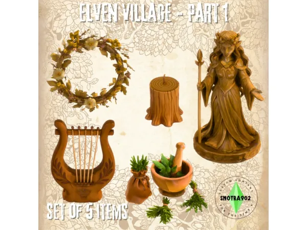 Maxis Match Elven village Part 1 by Snotra902 - The Sims 4 Custom Content
