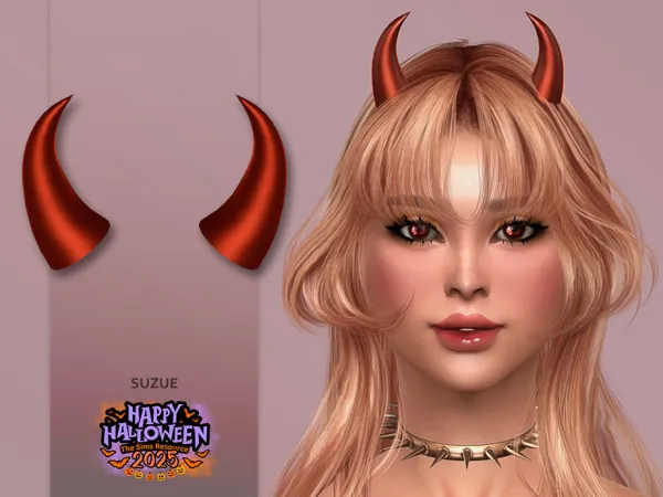 Alpha Chaos Horns by Suzue - The Sims 4 Custom Content