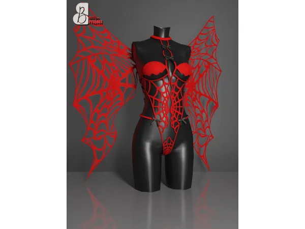 Alpha BillionProject denelode Hellowen custom with wings - The Sims 4 Custom Content