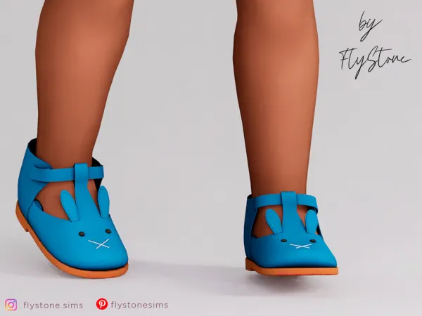 Maxis Match Toddler Leather Boots In The Shape Of A Hare by FlyStone - The Sims 4 Custom Content