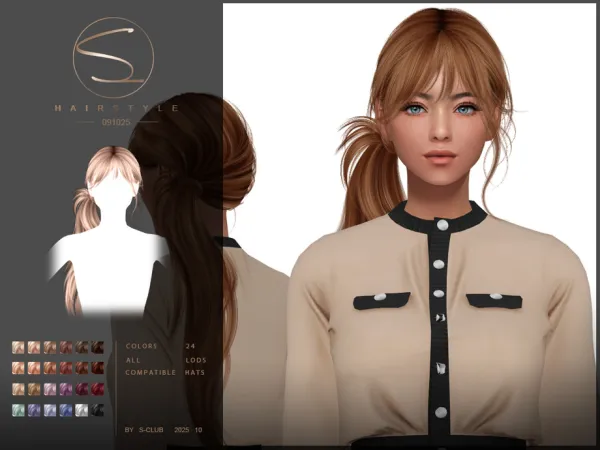 Sims 4 S-Club_091025_ ponytail hairstyle