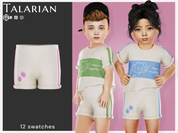 Mix Charlie Shorts (toddler) by talarian - The Sims 4 Custom Content