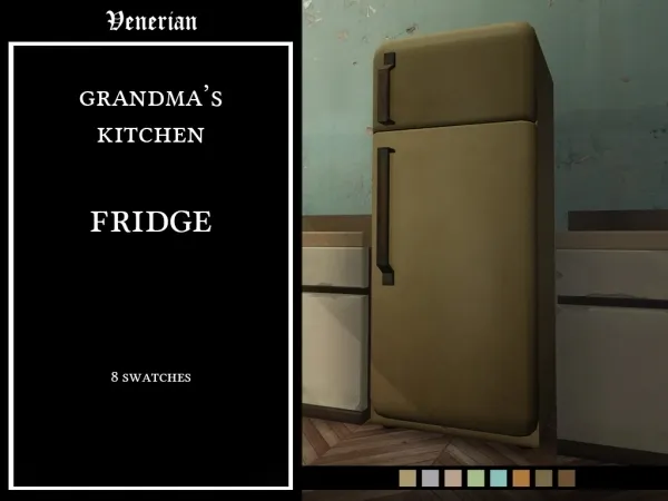 Maxis Match Grandma's Kitchen Fridge by venerian - The Sims 4 Custom Content