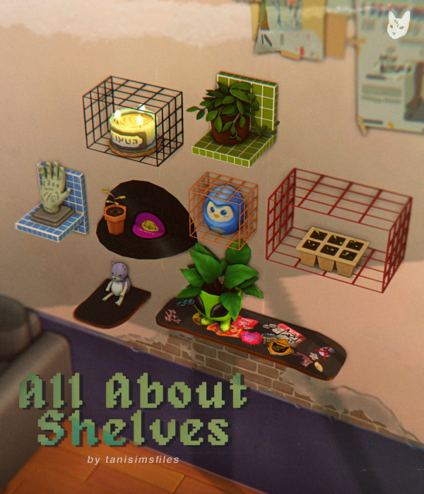 Maxis Match All About Shelves by simsfinds - The Sims 4 Custom Content