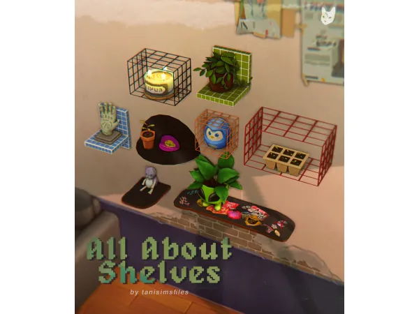 Sims 4 All About Shelves by tanisimsfiles