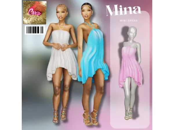 Sims 4 Mina Dress by cecesimsxo