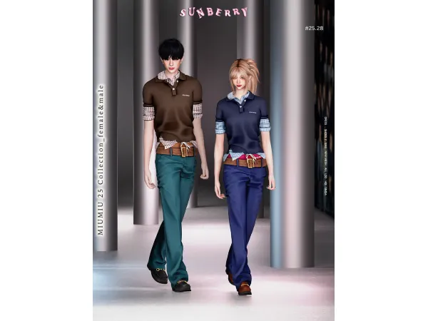 Alpha [SUNBERRY] 2528 MIUMIU 25 Collection femalemale - The Sims 4 Custom Content