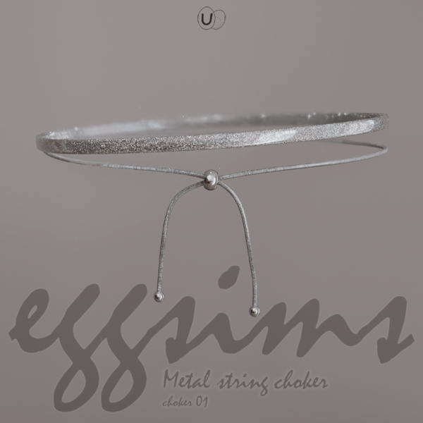 Alpha [EGGSIMS] metal sting choker by simsfinds - The Sims 4 Custom Content