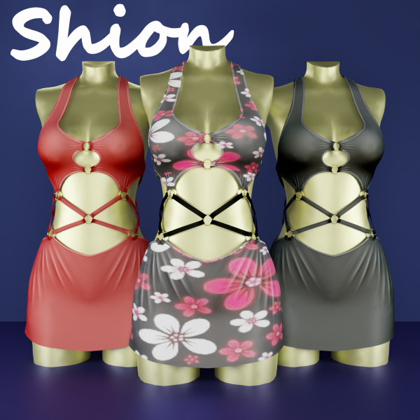 Alpha Shion Freya Dress by shion_sims - The Sims 4 Custom Content