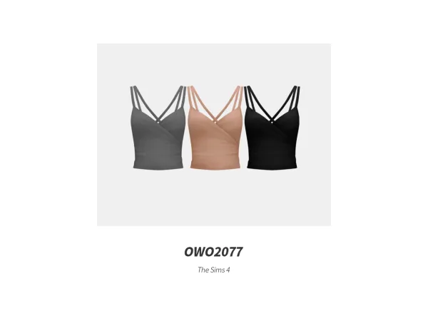 Sims 4 OWO2077 - Chic Cross Back Top