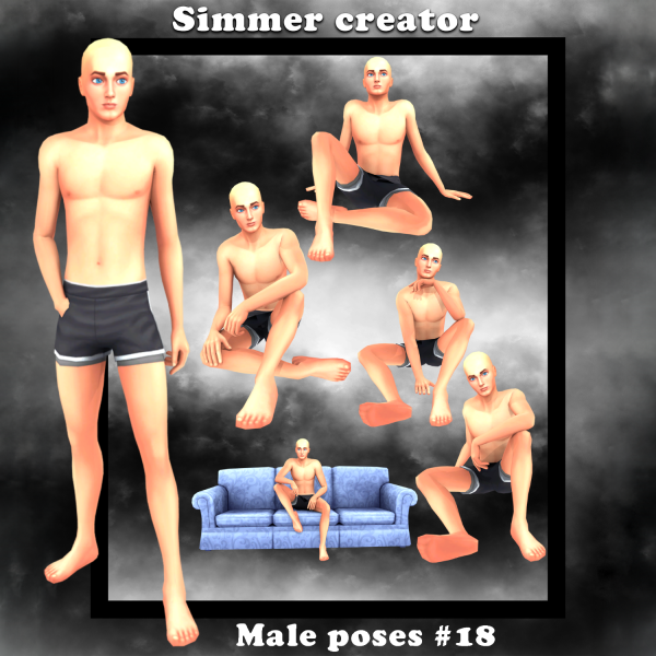 Mix Male poses 18 by simmer_creator - The Sims 4 Custom Content