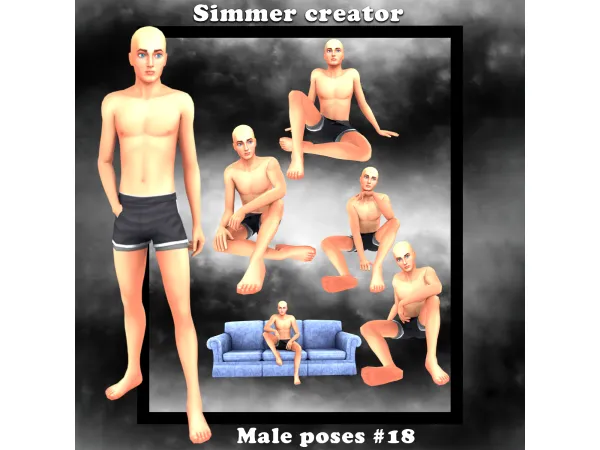 Mix Male poses 18 - The Sims 4 Custom Content