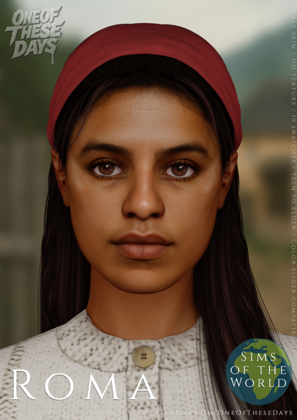 Alpha Sims of the World Roma SKIN tray files by oneofthesedays - The Sims 4 Custom Content