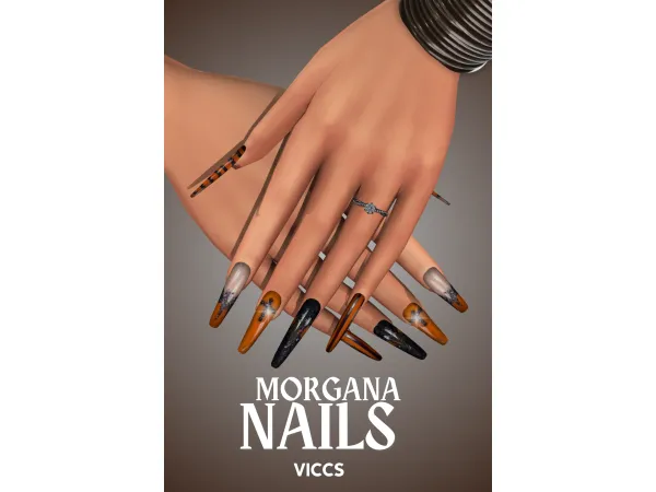 Sims 4 VICCS_MORGANA NAILS (TEEN-ELDER)
