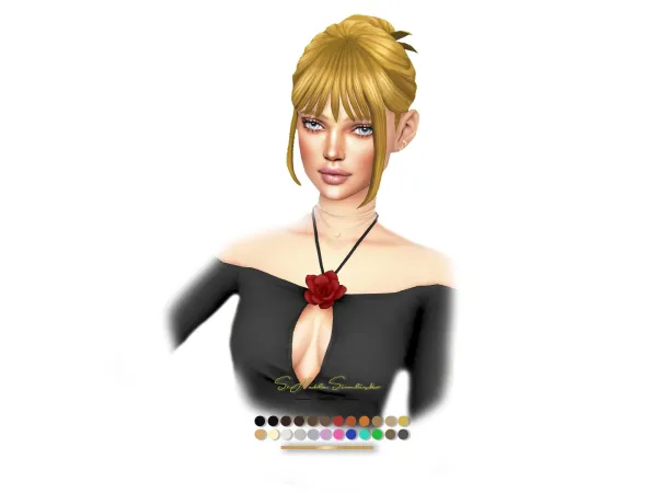 Sims 4 Monica Hairstyle by sehablasimlish