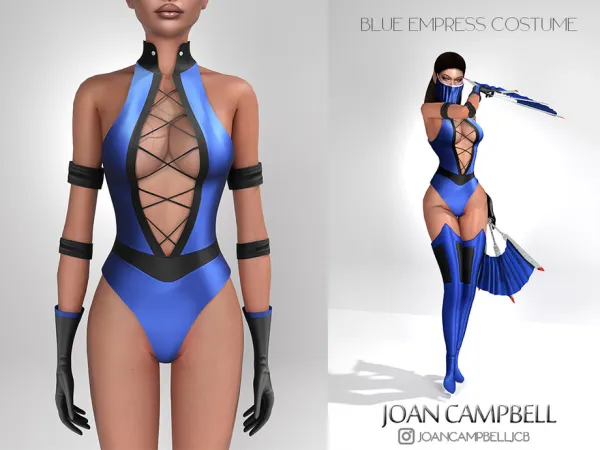 Alpha BLUE EMPRESS COSTUME by Joan_Campbell_Beauty_ - The Sims 4 Custom Content