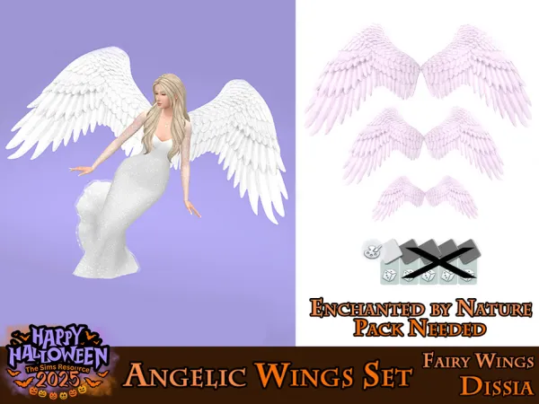 Maxis Match Angelic Wings Set by Dissia - The Sims 4 Custom Content