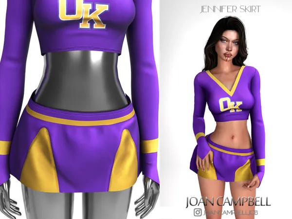 Alpha JENNIFER SKIRT by Joan_Campbell_Beauty_ - The Sims 4 Custom Content