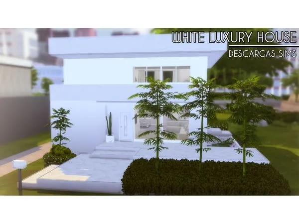 Alpha White Luxury House included - The Sims 4 Custom Content