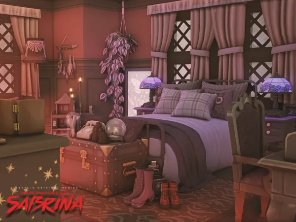 Maxis Match Chilling Adventures Of Sabrina Bedroom - The Sims 4 Custom Content
