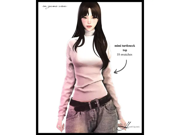 Sims 4 heartquake u2661 | mimi turtleneck top