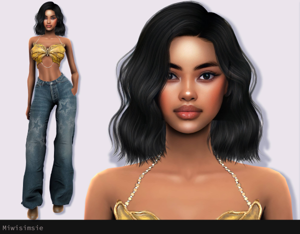 Alpha Maribel Wood by simsfinds - The Sims 4 Custom Content