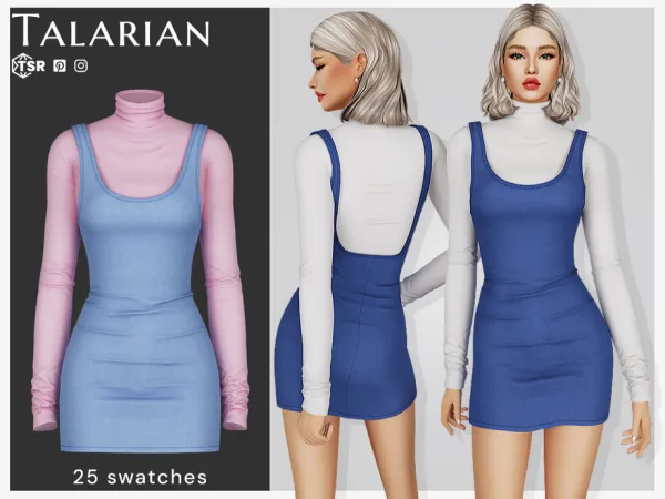 Mix Aylani Dress With Turtleneck by talarian - The Sims 4 Custom Content