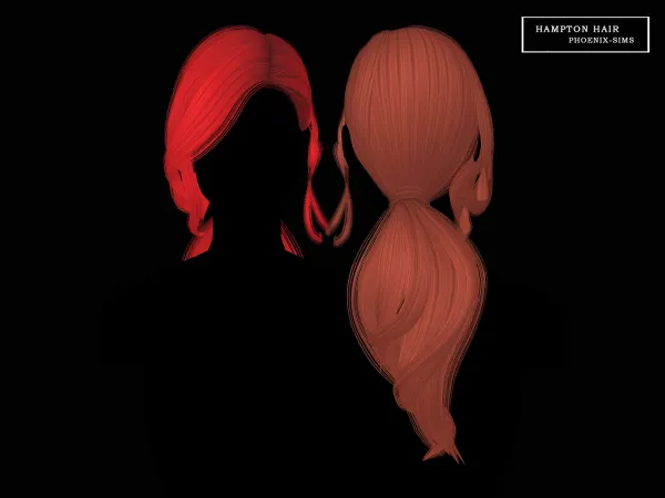 Alpha Hampton Hair - The Sims 4 Custom Content