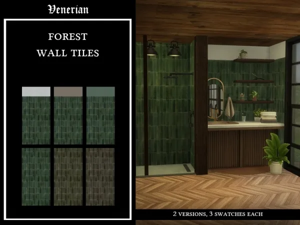 Alpha Forest Wall Tiles by Venerian - The Sims 4 Custom Content