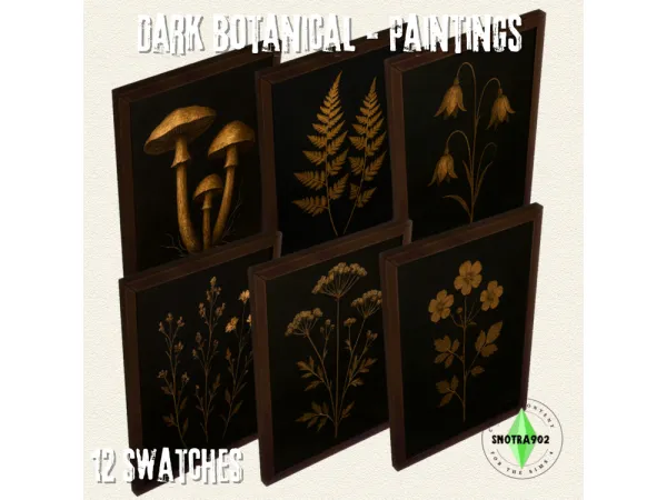 Sims 4 Dark Botanical - Paintings By Snotra902